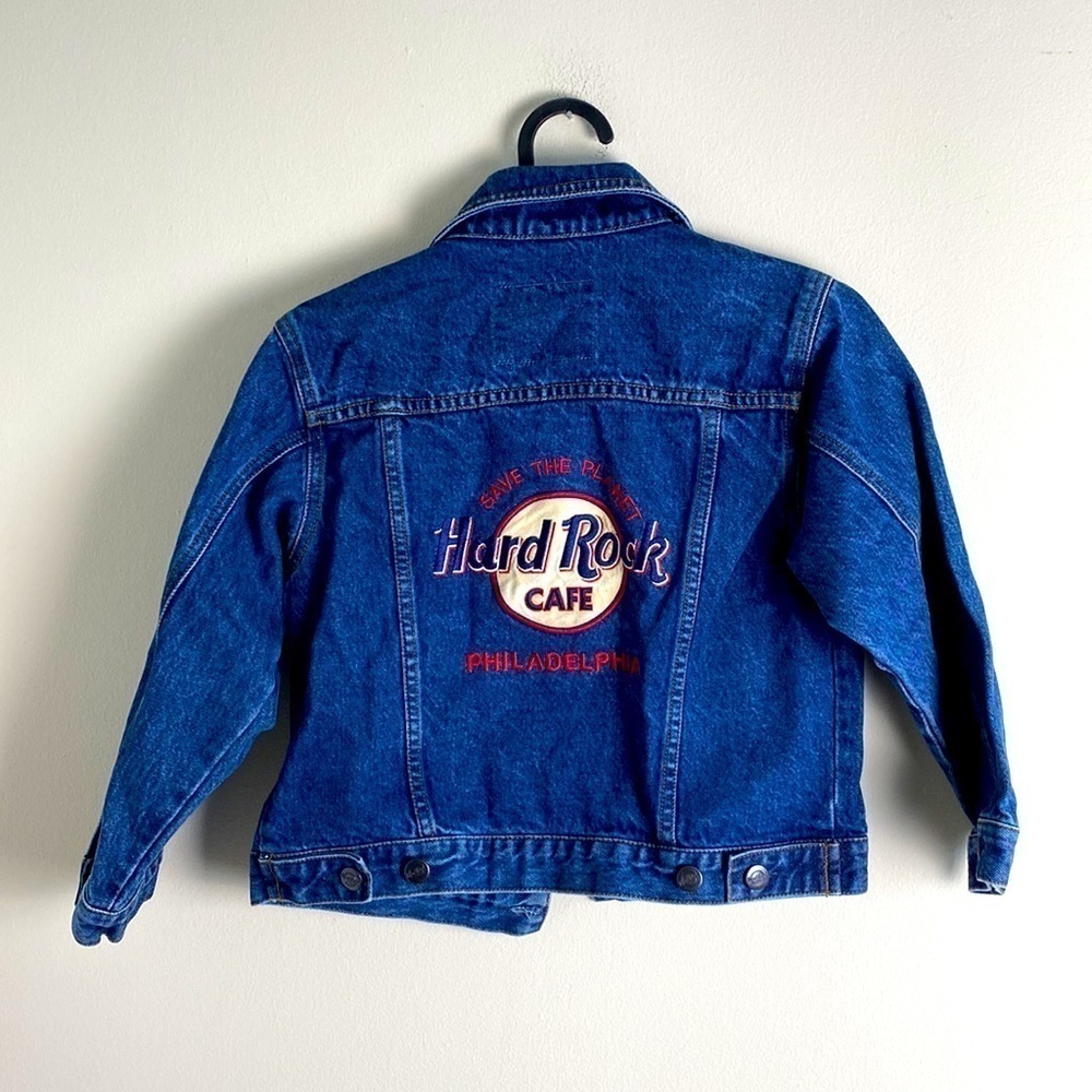 VINTAGE Hard Rock Café Youth Jean Jacket